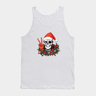 Christmas Celebration with a Skull Twist Tank Top